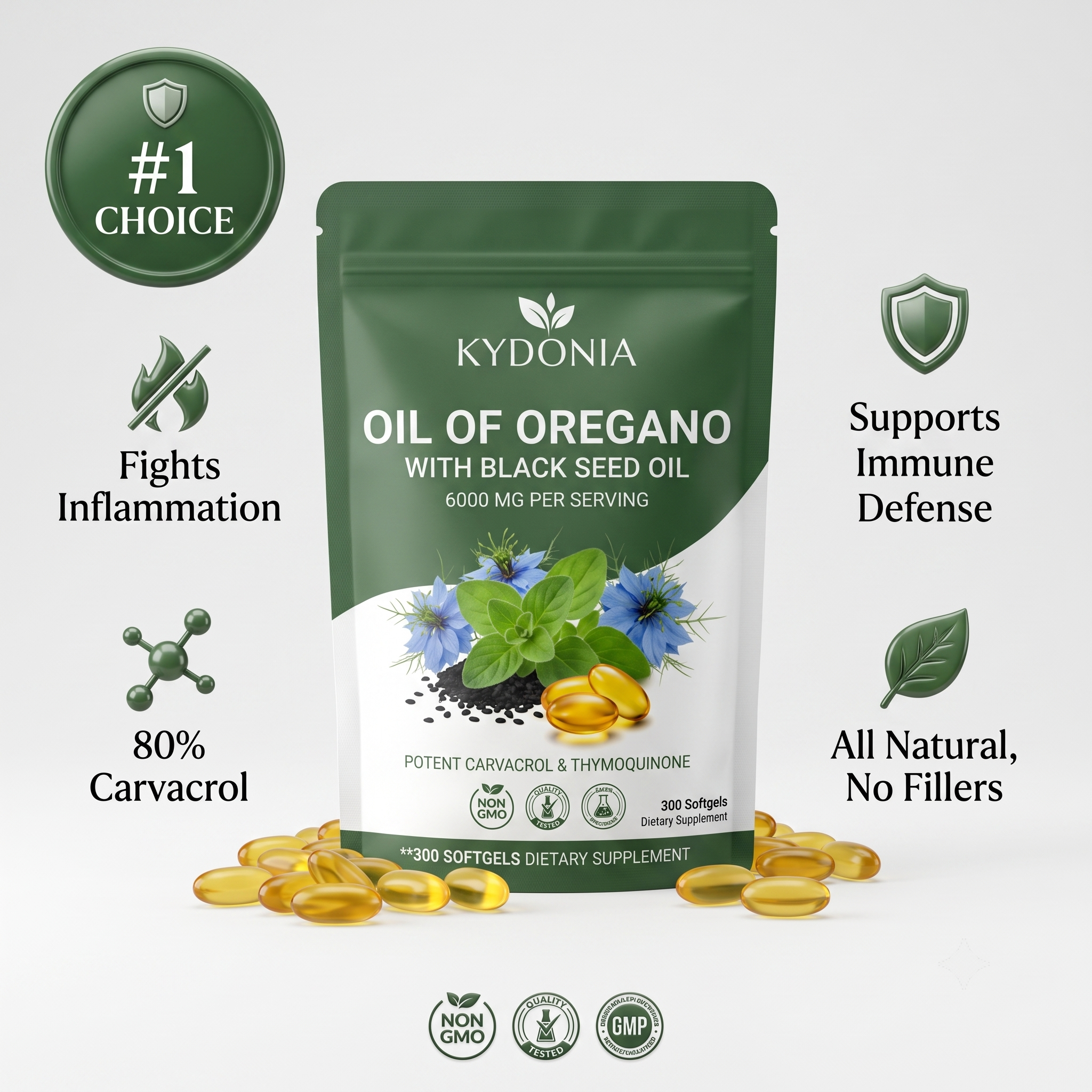KYDONIA OIL OF OREGANO & BLACK SEED OIL